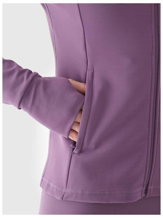 Functional Jachetă de damă cu Fermoar în Violet Culoare