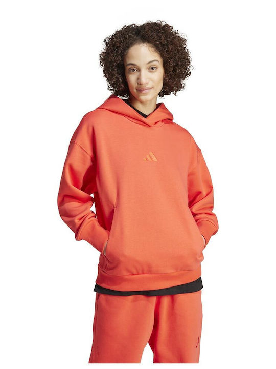 All Szn Women's Sweatshirt Hooded Orange