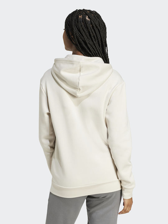 adidas Logo Women's Hooded Sweatshirt Beige