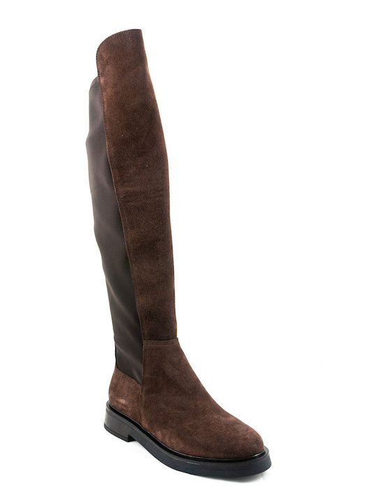 Sante Leather Women's Boots Riding Brown