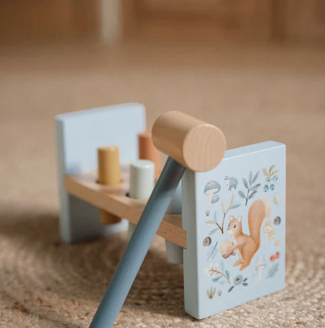 Little Dutch Spiel mit Hammer Forest Friends aus Holz für 12++ Monate