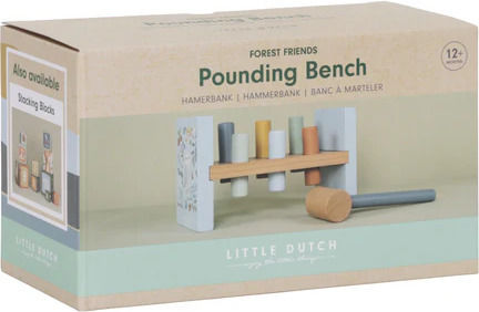 Little Dutch Spiel mit Hammer Forest Friends aus Holz für 12++ Monate