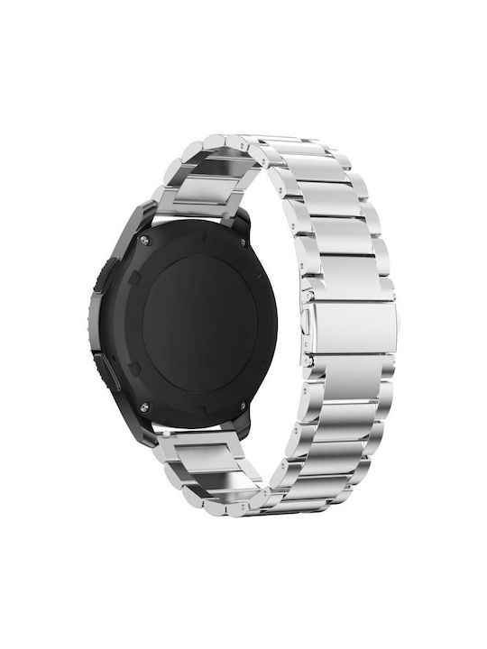 Techsuit W010 Armband Rostfreier Stahl Silber (Samsung Galaxy Watch (46mm) / Watch 3 / Gear S3, Huawei Watch GT / GT 2 / GT 2e / GT 2 Pro / GT 3 (46mm)) KF2313153