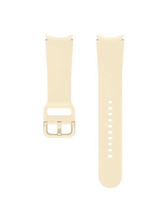 Samsung Sport M/L Armband Silikon Beige Wood (Galaxy Watch4/5/6/7/FE/4 Classic/6 Classic/5 Pro)