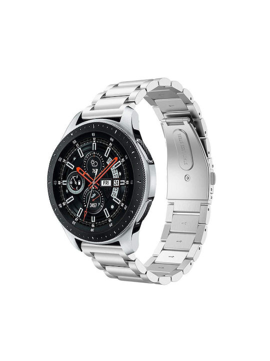 Techsuit W010 Armband Rostfreier Stahl Silber (Samsung Galaxy Watch (46mm) / Watch 3 / Gear S3, Huawei Watch GT / GT 2 / GT 2e / GT 2 Pro / GT 3 (46mm)) KF2313153