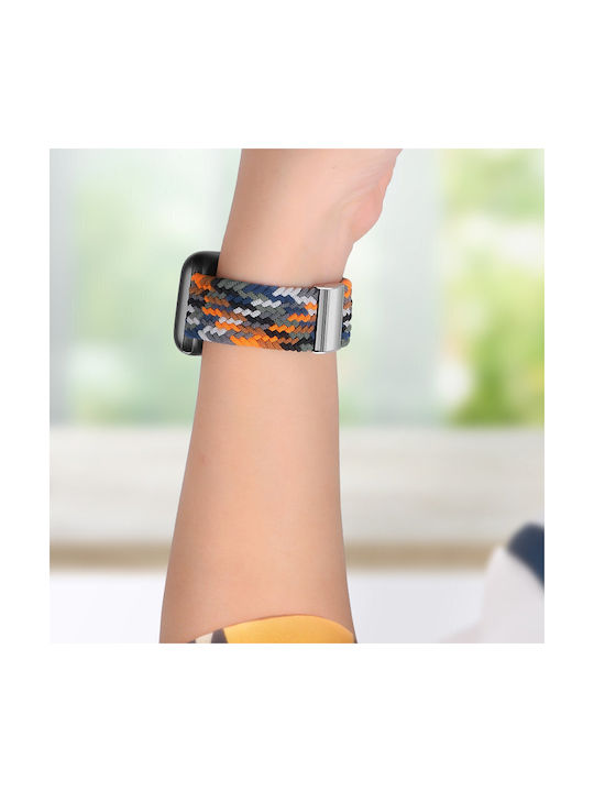 Hurtel Fabric Strap Fabric Braided Black White (Apple Watch 38/40/41/42mm)
