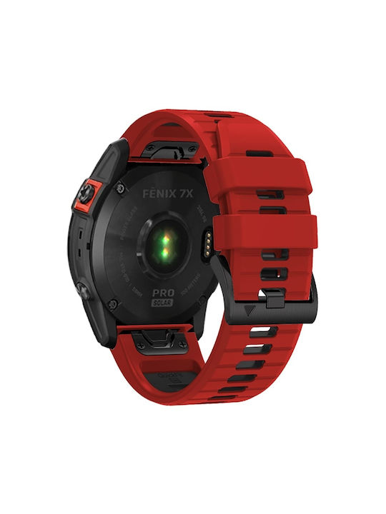 Tech-Protect ICONBAND PRO Λουράκι Σιλικόνης Black / Red (Garmin Fenix 3/ 5X/ 3HR/ 5X Plus/ 6X/ 6X Pro /7X)