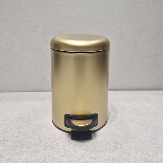 Gedy Metallisch Badezimmer Mülleimer 3Es Gold
