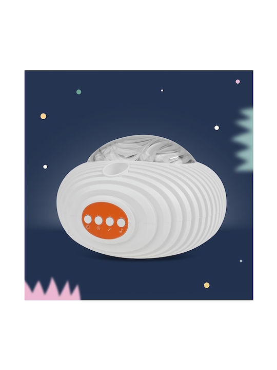 Mary's Led Παιδικό Φωτιστικό Projector Mary's UFO με Προβολή Αστεριών Λευκό 15x14.5x10.4εκ.