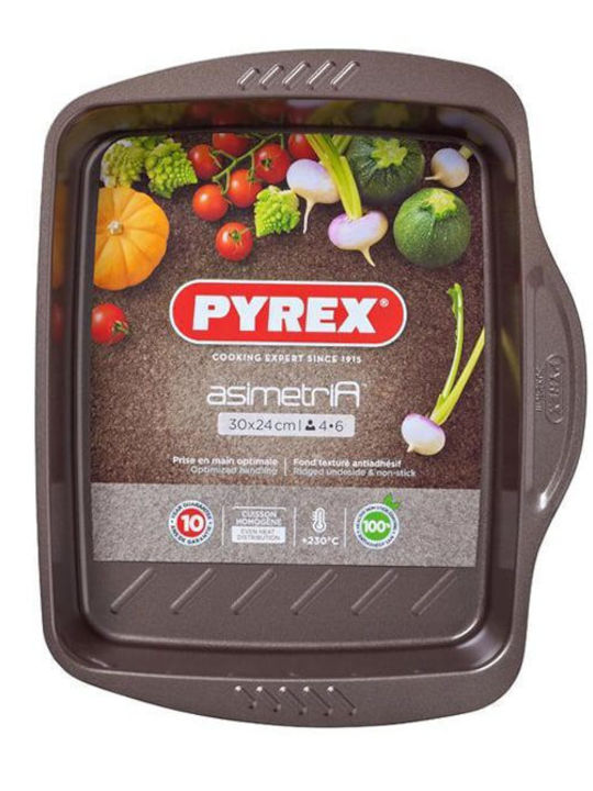 Pyrex Asimetria Ταψί Ορθογώνιο Αλουμινίου με Αντικολλητική Επίστρωση 30x24cm