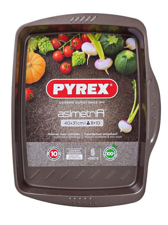 Pyrex Asimetria Tăvi de copt Rectangular Aluminiu cu Strat Antiaderent 40x31cm