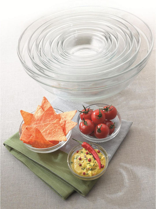 Homestyle Lys Glass Salad Bowl Transparent 26x26x10.5cm