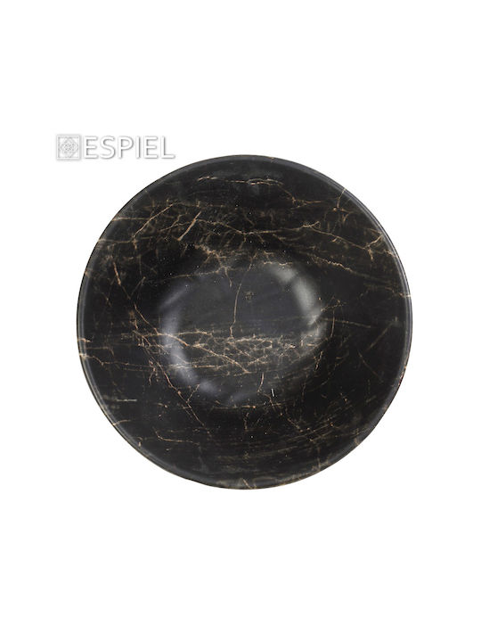 Espiel Tria Wooden Salad Bowl Black 15x15cm