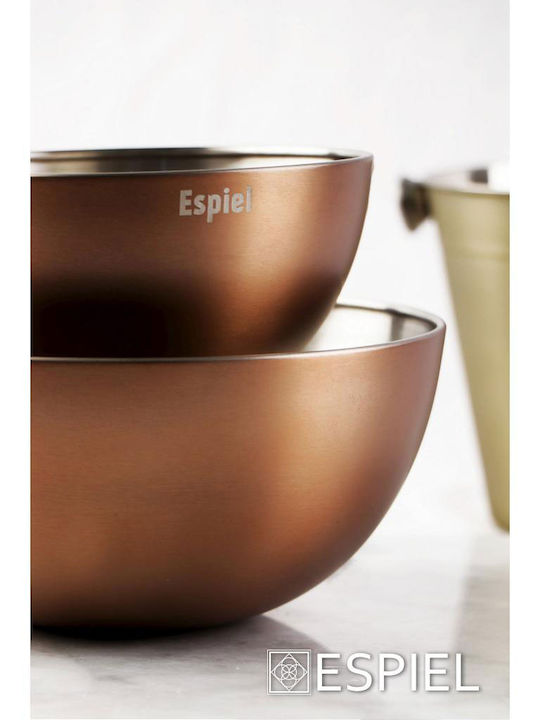 Espiel Σαλατιέρα Inox Ασημί 28.5x28.5x15cm