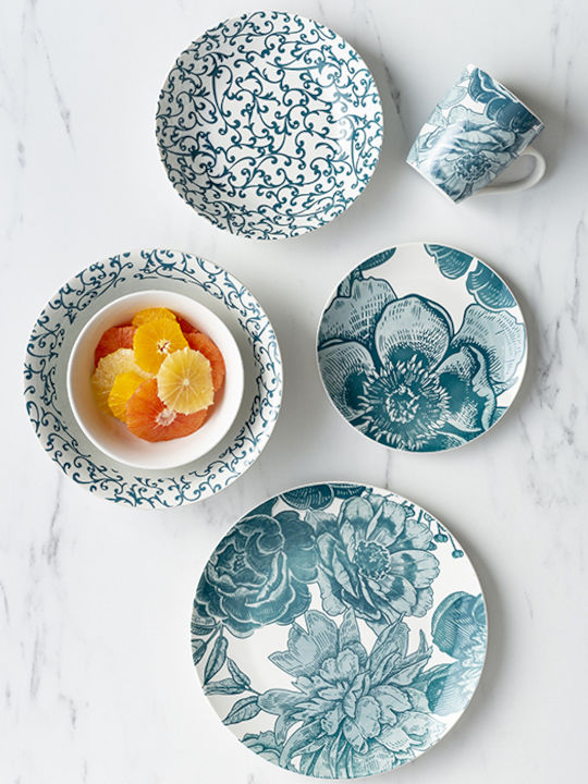 Nava Aurora Porcelain Salad Bowl White 23x23x7.5cm