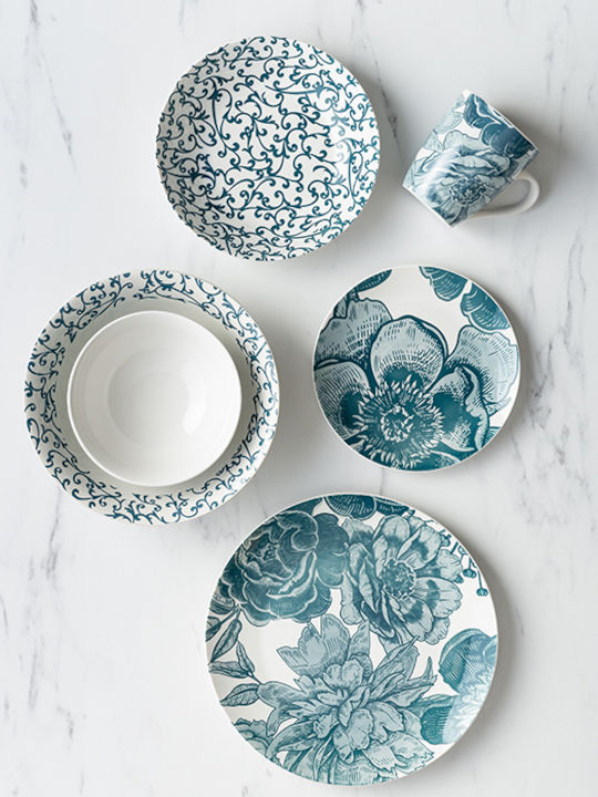 Nava Aurora Porcelain Salad Bowl White 23x23x7.5cm