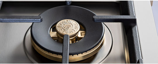Bertazzoni Natural Gas Cooktop Autonomous Inox 91.1x64εκ. Silver