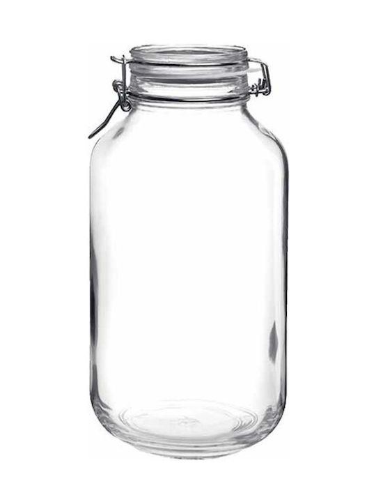 Bormioli Rocco Fido Vase General Use with Airtight Lid Glass Transparent 3000ml