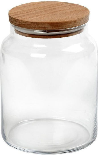 Espiel General Use Glass Transparent Vase with Lid 850ml