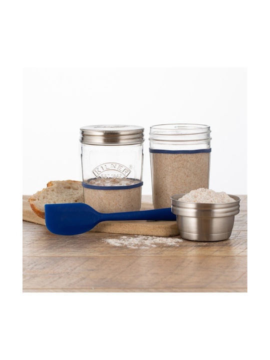 KIlner Set of 2pcs Jars General Use with Lid Glass Transparent 350ml