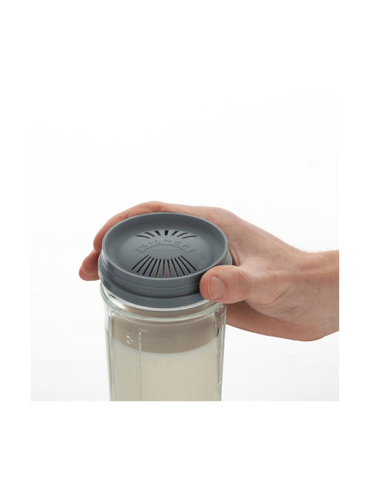 KIlner Vase General Use with Lid Wooden Transparent 500ml