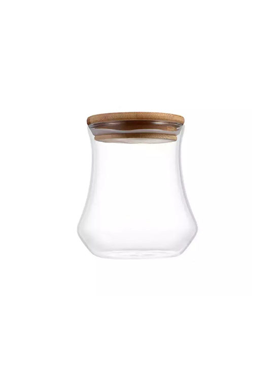 Karvounis General Use Glass Jar with Airtight Lid Transparent 1050ml 1 Pieces
