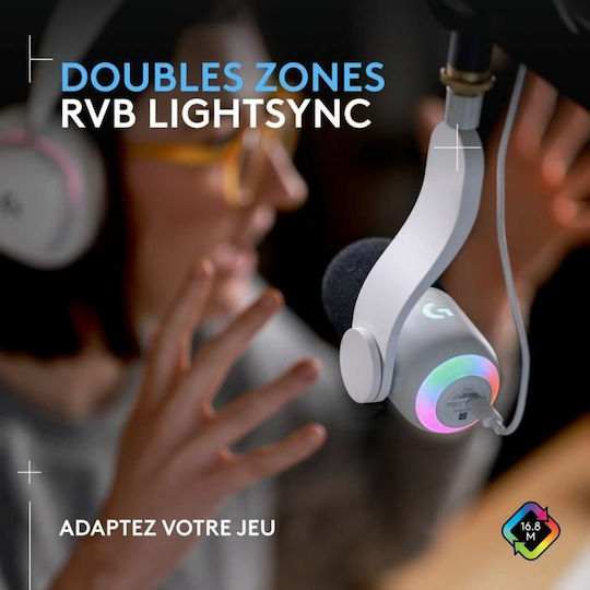 Logitech G Yeti Δυναμικό Μικρόφωνο USB Επιτραπέζιο σε Λευκό Χρώμα