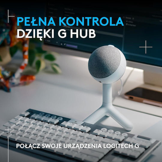 Logitech G Yeti Orb Πυκνωτικό Μικρόφωνο USB Επιτραπέζιο για Φωνητικά