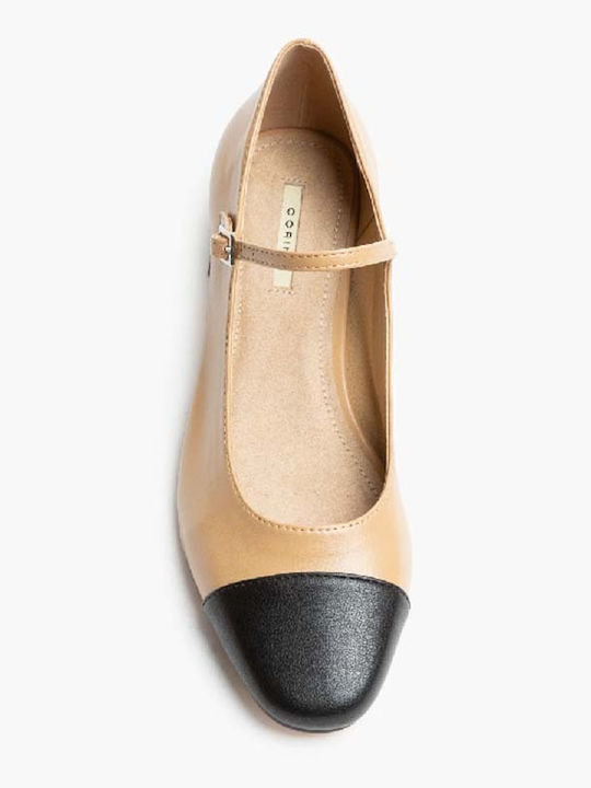 Corina Synthetic Leather Ballerinas Camel