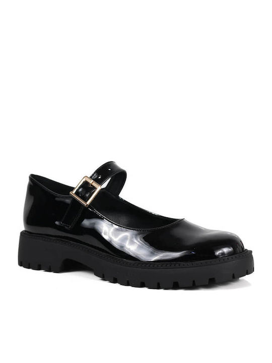Μαύρα Λουστρίν Mary Janes Loafers