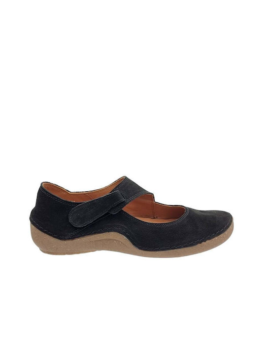 Safe Step Leather Ballerinas Black