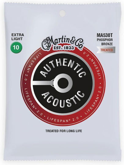 Martin Guitars Σετ Χορδών Phosphor Bronze Ακουστικής Κιθάρας 10 - 47"