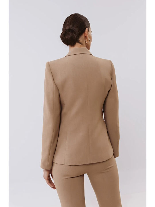 Chrisper Women's Blazer Brown, Camel