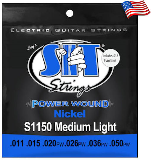 Sit Power Set Corzi Pentru Chitară Electrică Nichel Wound 11 - 50 Medium Light