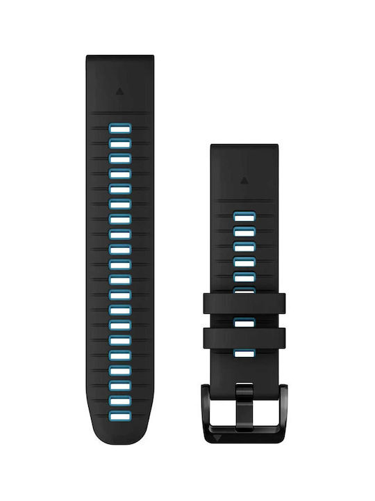 Garmin Quickfit 22 Strap Silicone Black/Cirrus Blue (Fenix 5 / 5 Plus / 6 / 6 Pro / 7 / 7 Pro / 8 (47mm))