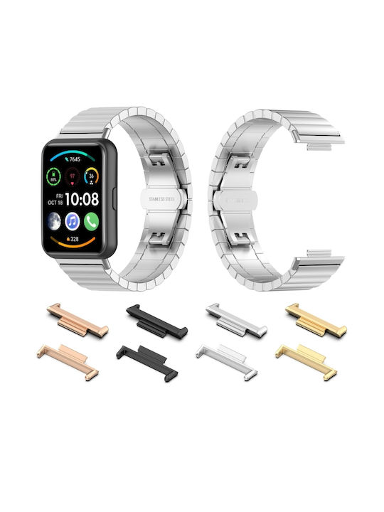 2 Λουράκι Ανοξείδωτο Ατσάλι Μαύρο (Huawei Watch Fit 2)