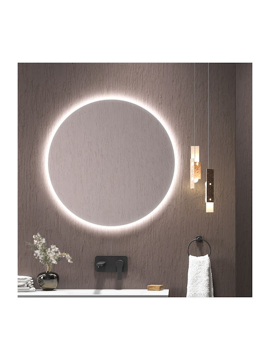 Karag Sardes Кръгло Банско Огледало LED 70x70см