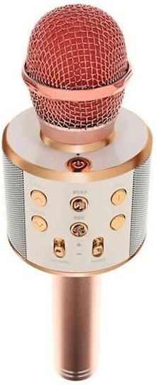 Μικρόφωνο Karaoke Ασύρματο με Ηχείο 00009002 Bluetooth Ροζ Χρυσό