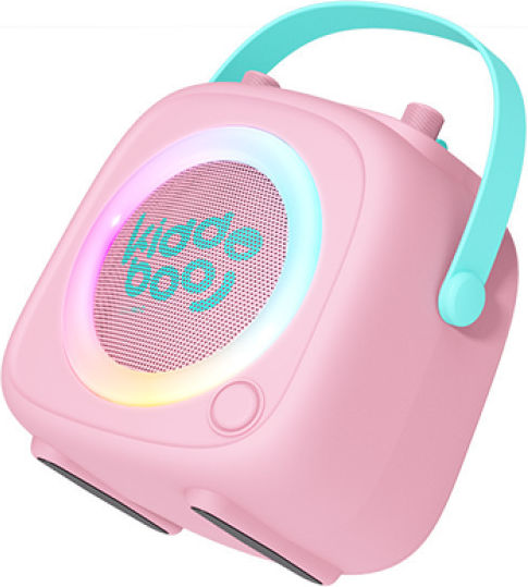 Kiddoboo Ηχείο Karaoke με Ασύρματο Μικρόφωνο και Εφέ Φωτισμού KidsVoice KB23028PNK Ροζ