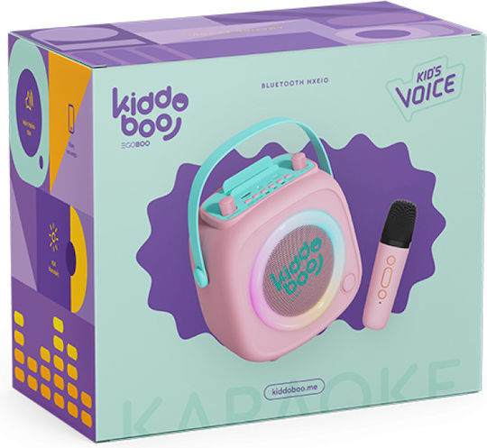 Kiddoboo Ηχείο Karaoke με Ασύρματο Μικρόφωνο και Εφέ Φωτισμού KidsVoice KB23028PNK Ροζ
