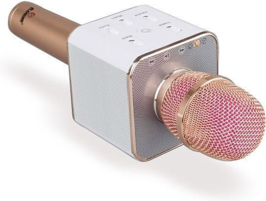 Elekom Wireless Karaoke Microphone Q7 Bluetooth Gold