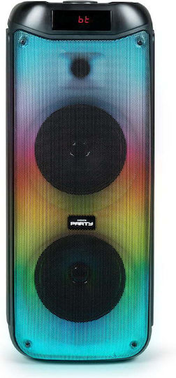 Karaoke Lautsprecher mit Kabelgebundenem Mikrofon und Lichteffekten PARTY High Power Box L PARTYBTHPL Schwarz