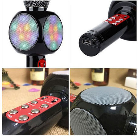 WSTER Mikrofon Karaoke Kabellos WS-1816 WS-1816 Rotes