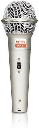 Weisre Μικρόφωνο Karaoke Ενσύρματo DM-501 DM-501 Ασημί