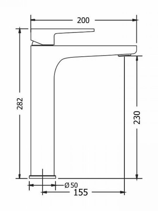 Viospiral Optima Plus Mixing Tall Sink Faucet White