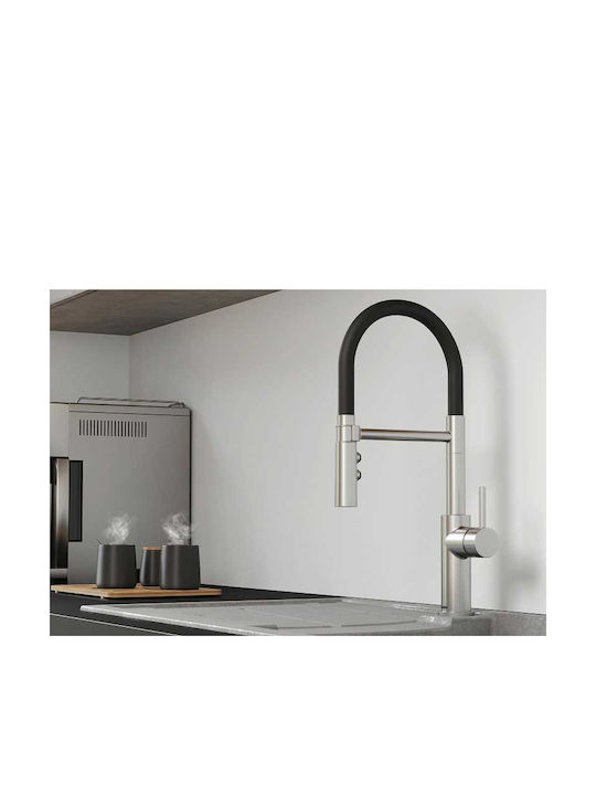 Blanco Catris-s Flexo Kitchen Faucet Counter Gray