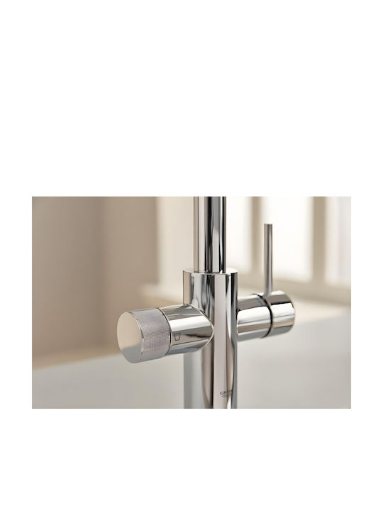 Grohe Pure Minta Μπαταρία Κουζίνας Πάγκου Ασημί