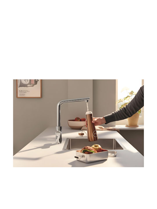 Grohe Pure Minta Μπαταρία Κουζίνας Πάγκου Ασημί