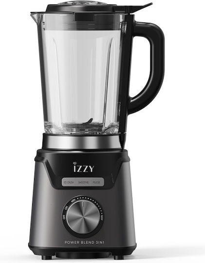 Izzy Blender for Smoothies with Glass Jug 1.5lt 1200W Black