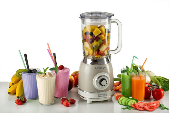 Ariete Vintage Blender With Glass Jug 1.5 Lt 1000W Beige